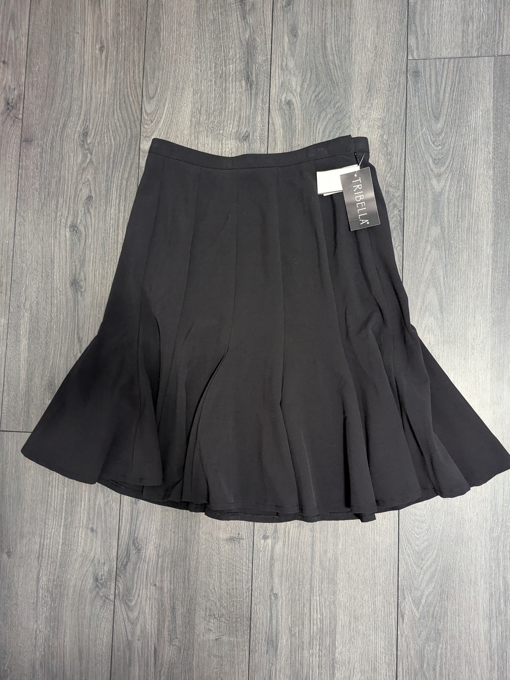 Tribella Black Circle Skirt with Flared Panels
